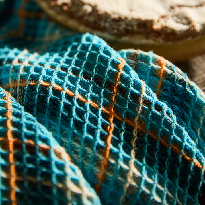 Sage &amp; Clare Frances Waffle Tea Towel, Turquoise