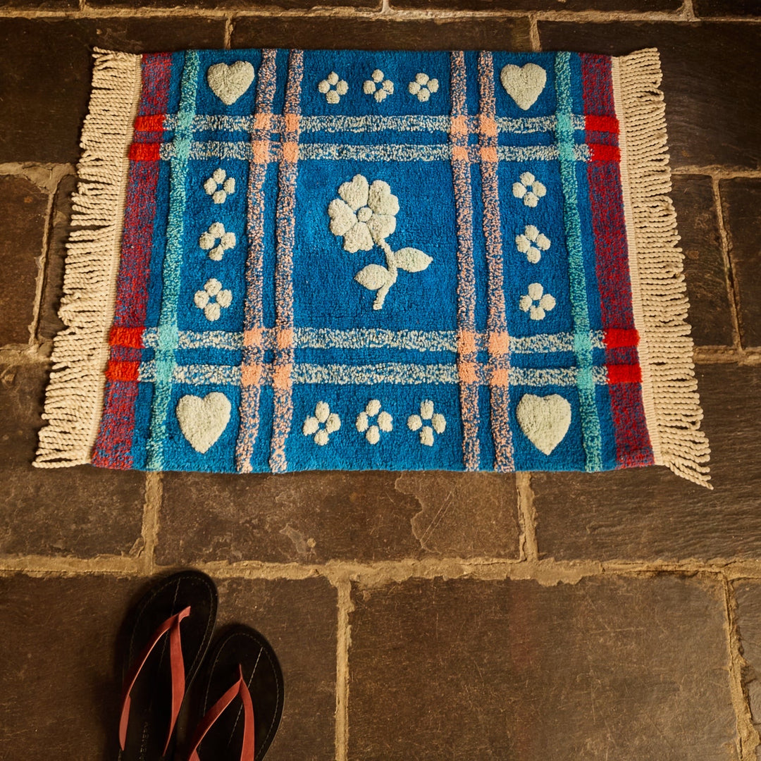 Sage &amp; Clare Josephine Bath Mat, Blue Bell