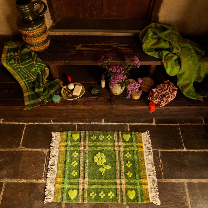 Sage &amp; Clare Josephine Bath Mat, Hunter Green