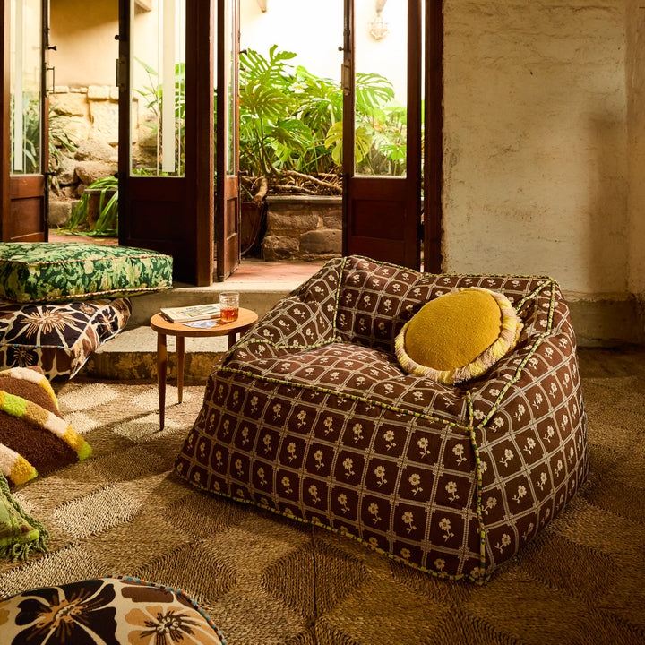 Sage &amp; Clare Reese Round Cushion, Ochre