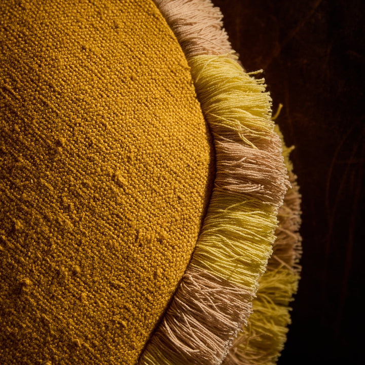 Sage &amp; Clare Reese Round Cushion, Ochre
