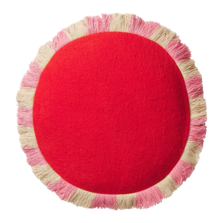 Sage &amp; Clare Reese Round Cushion, Poppy