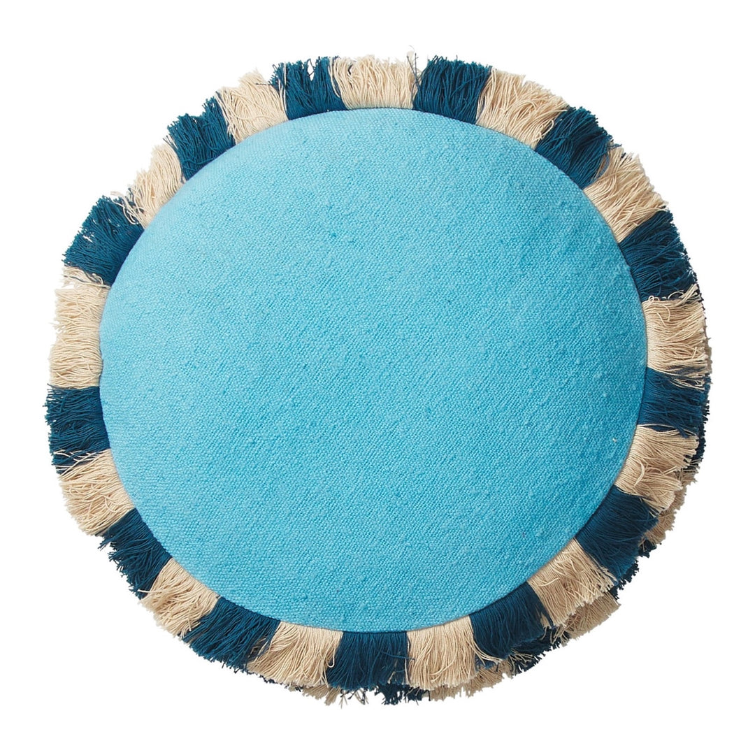 Sage &amp; Clare Reese Round Cushion, Turquoise