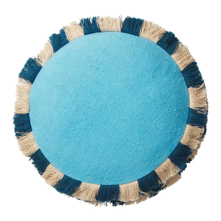 Sage &amp; Clare Reese Round Cushion, Turquoise