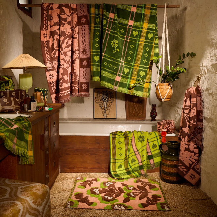 Sage &amp; Clare Winona Bath Mat, Carnelian