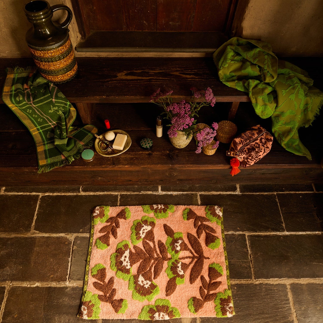 Sage &amp; Clare Winona Bath Mat, Carnelian