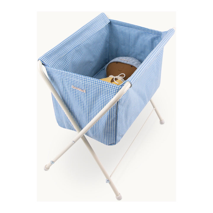 GOMMU BIG VICHY MOSES BASKET, BLUE