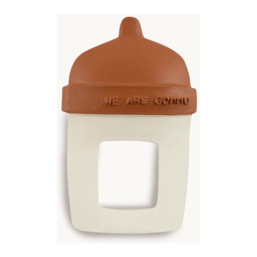 GOMMU RING BOTTLE TEETHER, WHITE