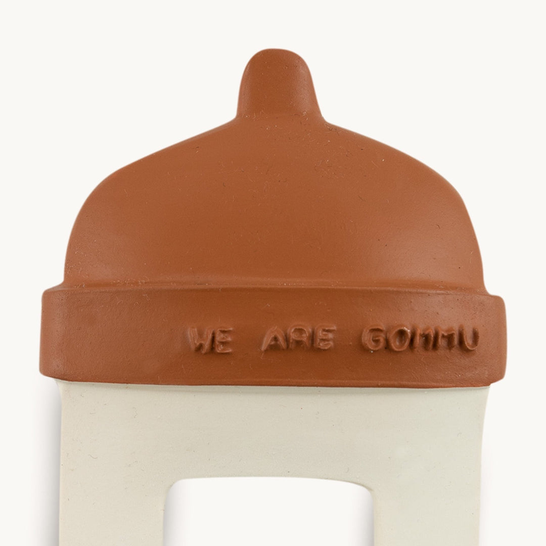 GOMMU RING BOTTLE TEETHER, WHITE