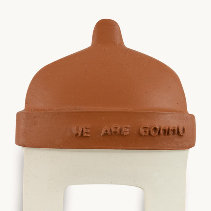 GOMMU RING BOTTLE TEETHER, WHITE