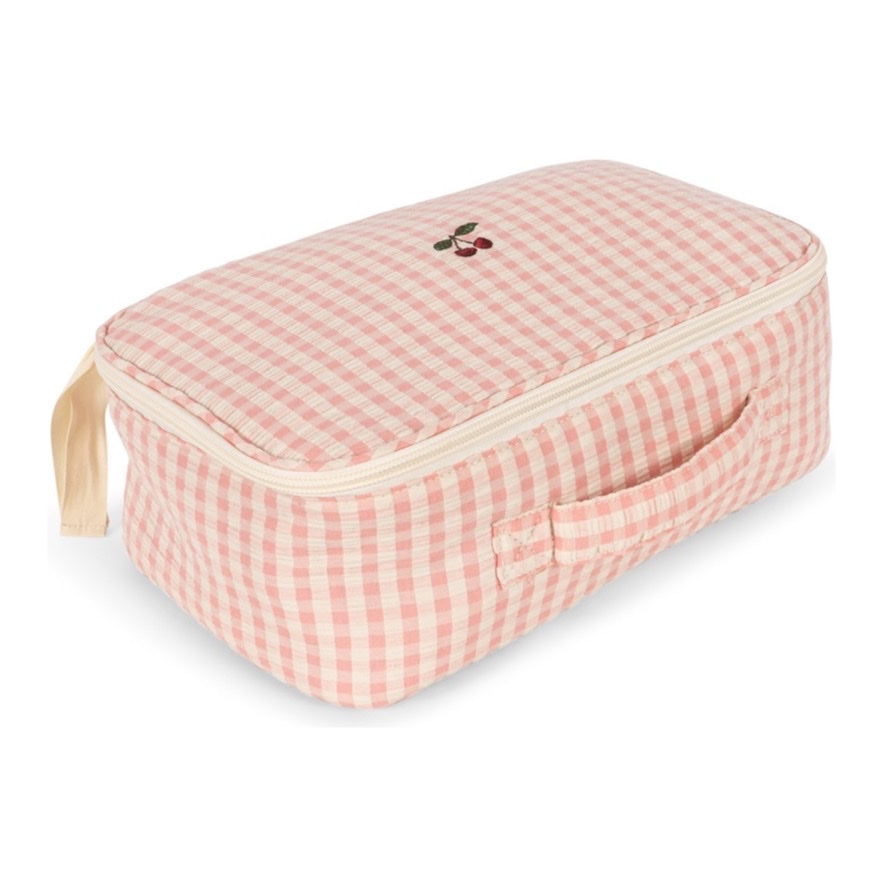Konges Sløjd Baby Doll Nursery Suitcase, Pink Check