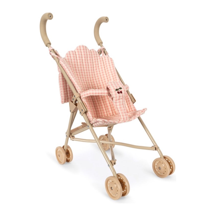 Konges Sløjd Poppy Doll Stroller Set, Pink Check