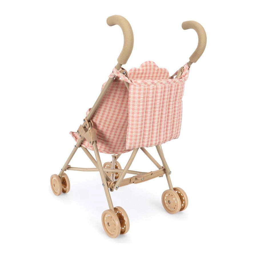 Konges Sløjd Poppy Doll Stroller Set, Pink Check