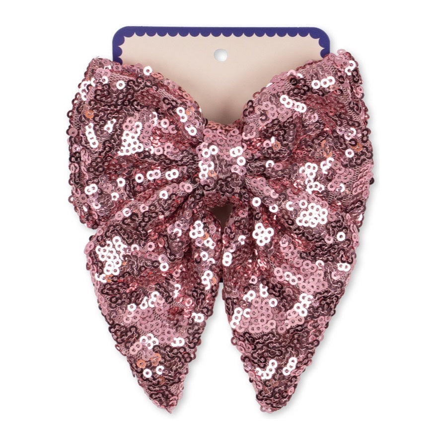 Konges Sløjd Tindra Sequin Bow Hair Clip, Rosewater