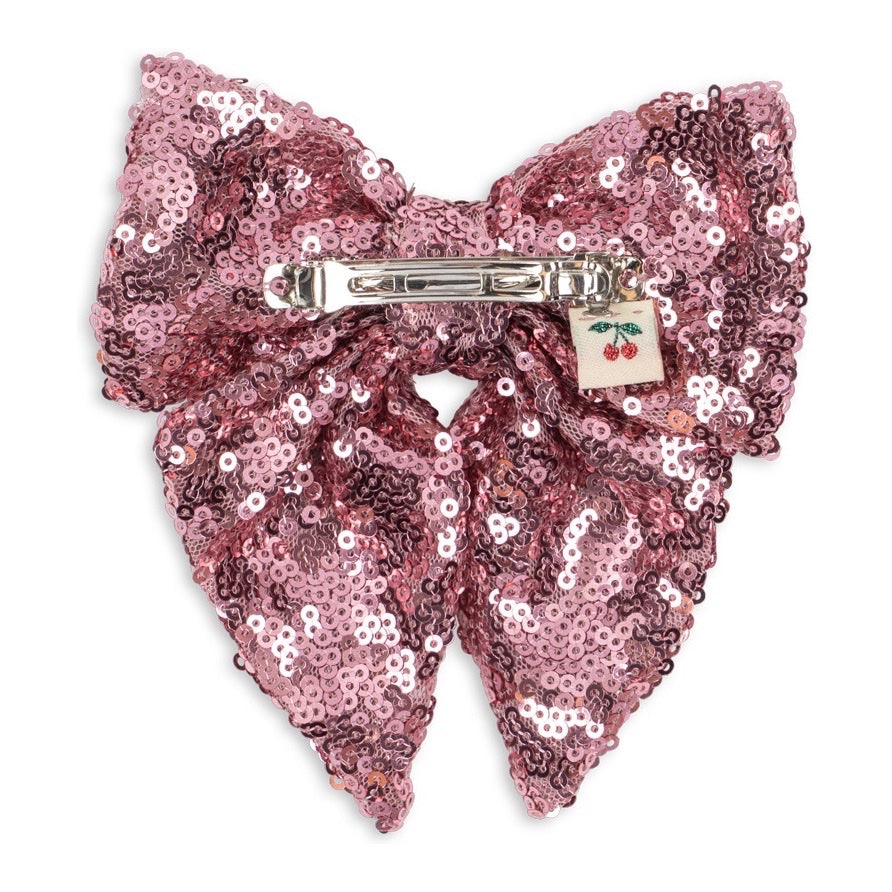 Konges Sløjd Tindra Sequin Bow Hair Clip, Rosewater