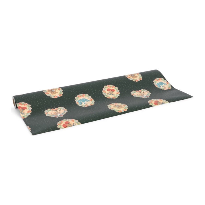 Konges Sløjd Wrapping Paper, Deer Diary Green