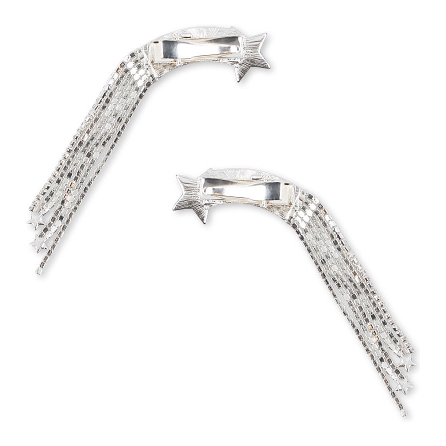Konges Sløjd 2 Pack Sparkly Star Hairclip, Silver Mix