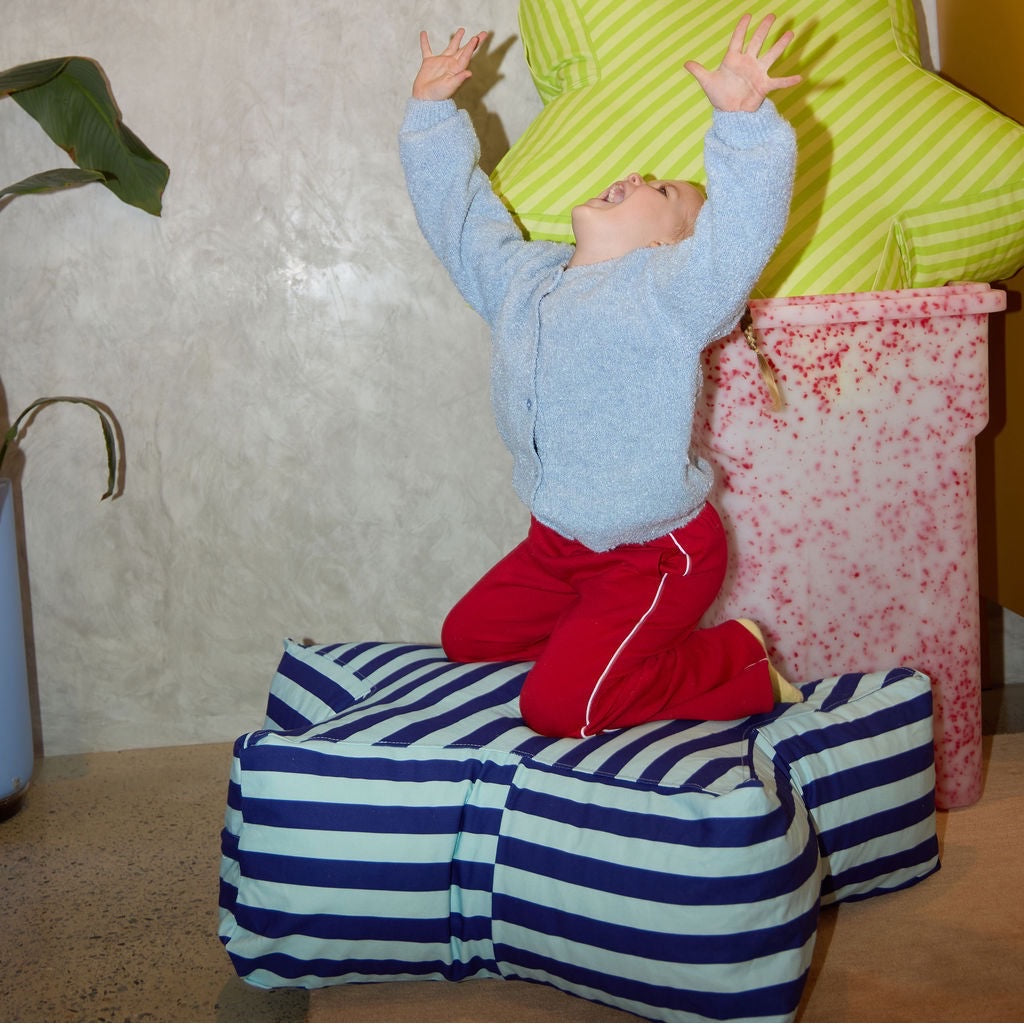 JELLYBEAN INTERIORS SUPERSTAR CRASH PAD, BLU BLUEY OXFORD