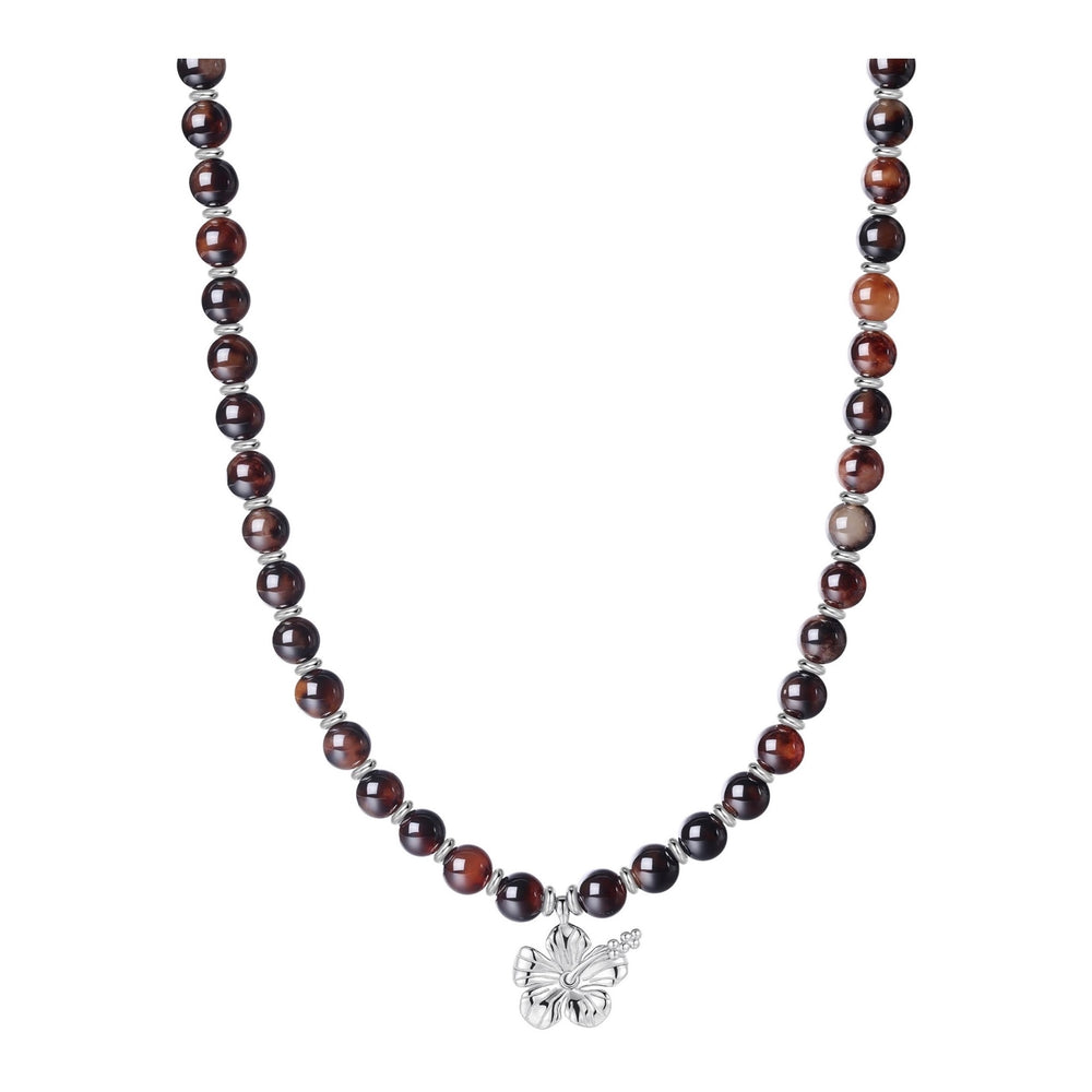 MALAKAI THE LABEL LENI BEADED NECKLACE, SILVER