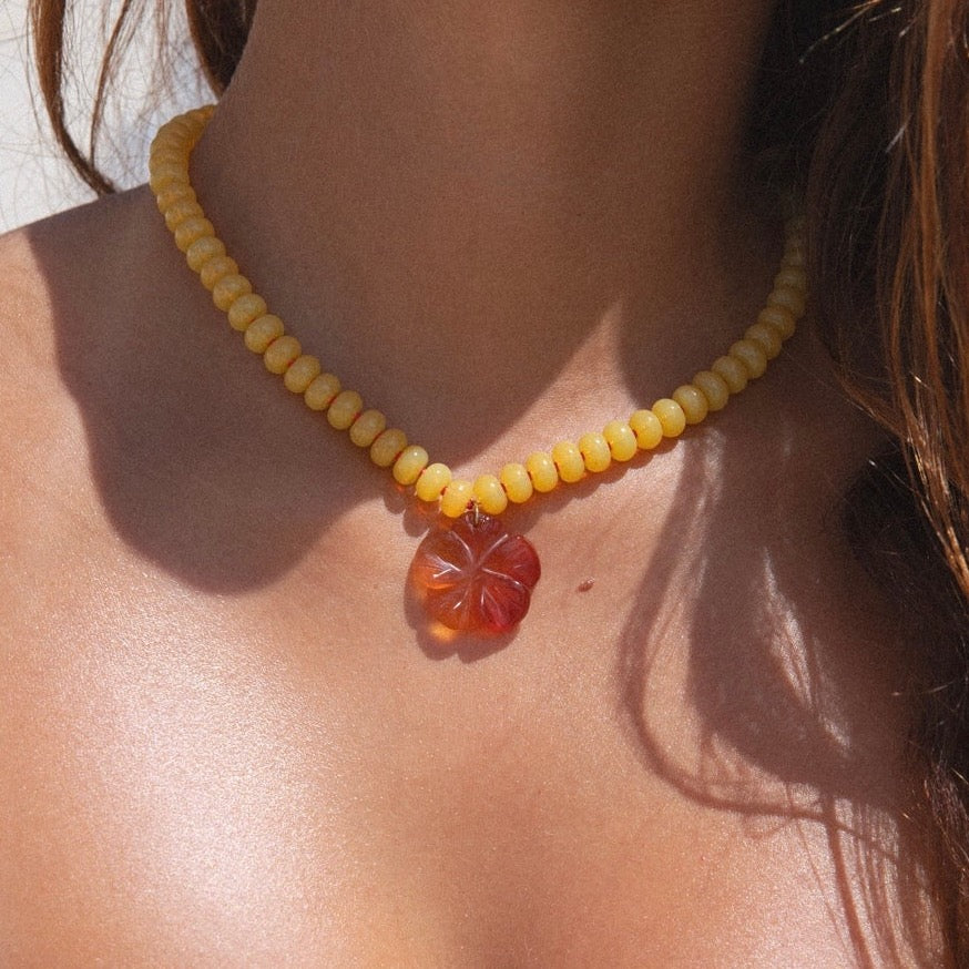 MALAKAI THE LABEL ANDI BEADED NECKLACE, GOLD