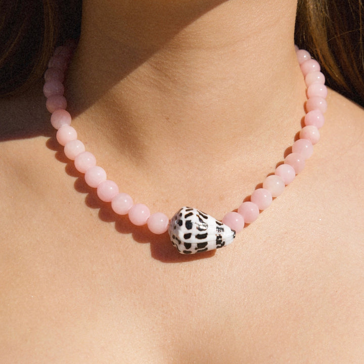 MALAKAI THE LABEL LANI BEADED NECKLACE, SILVER