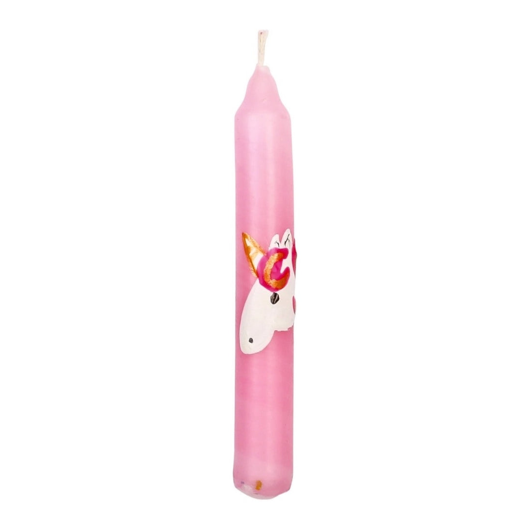 AHRENS CELEBRATION RING CANDLE, UNICORN