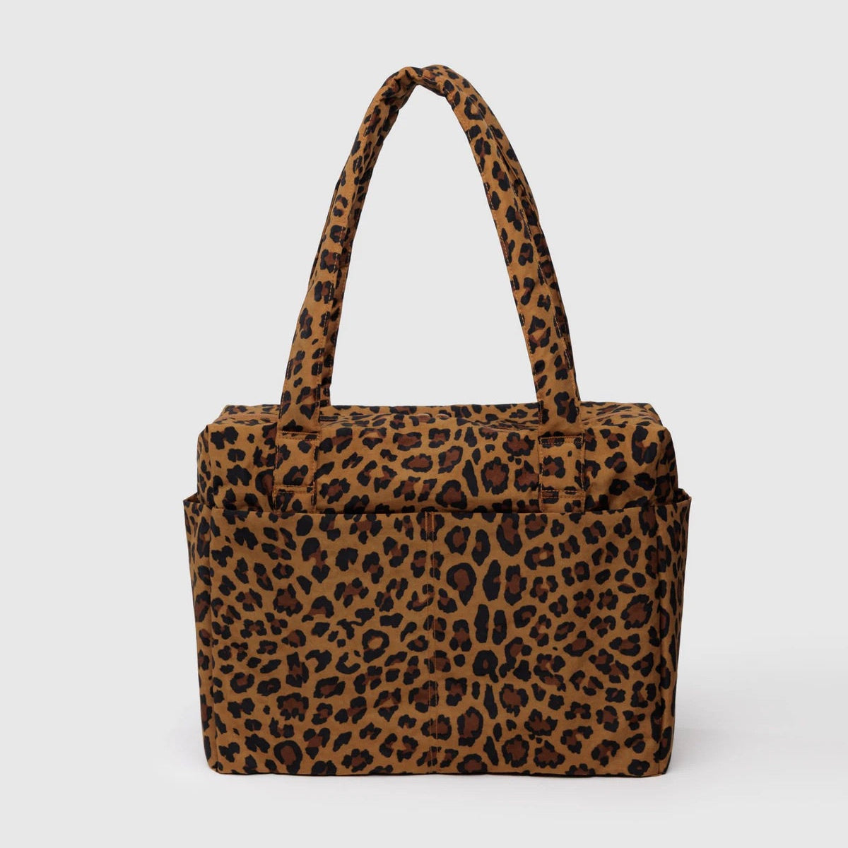 BAGGU SMALL CLOUD CARRY-ON: LEOPARD