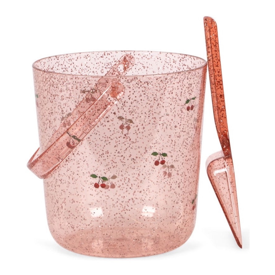 Konges Sløjd Glitter Bucket and Shovel, Cherry