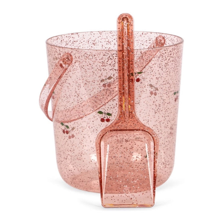 Konges Sløjd Glitter Bucket and Shovel, Cherry