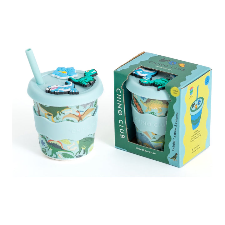 CHINO CLUB KIDS CHARM KEEP CUP, DINO / 8OZ