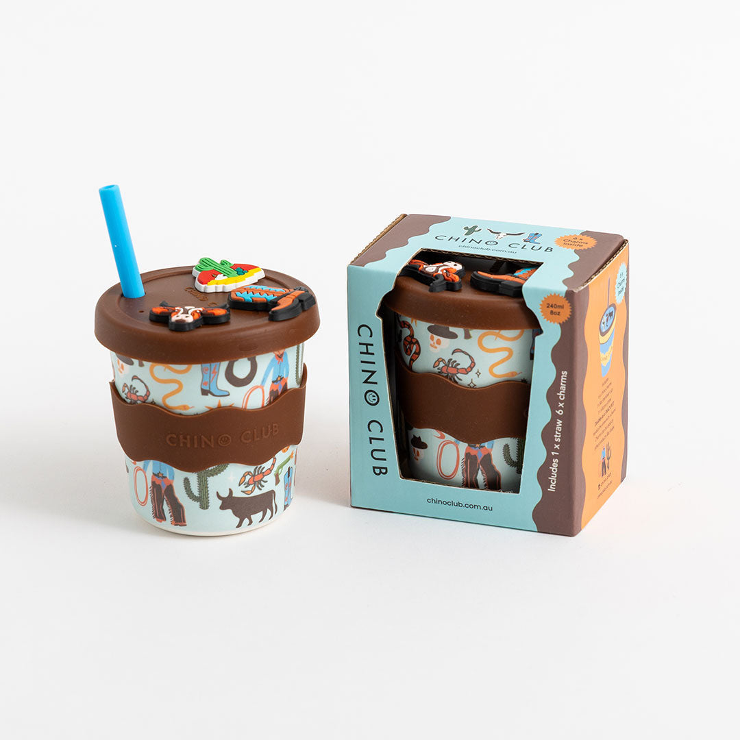 CHINO CLUB KIDS CHARM KEEP CUP, COWBOY / 8OZ
