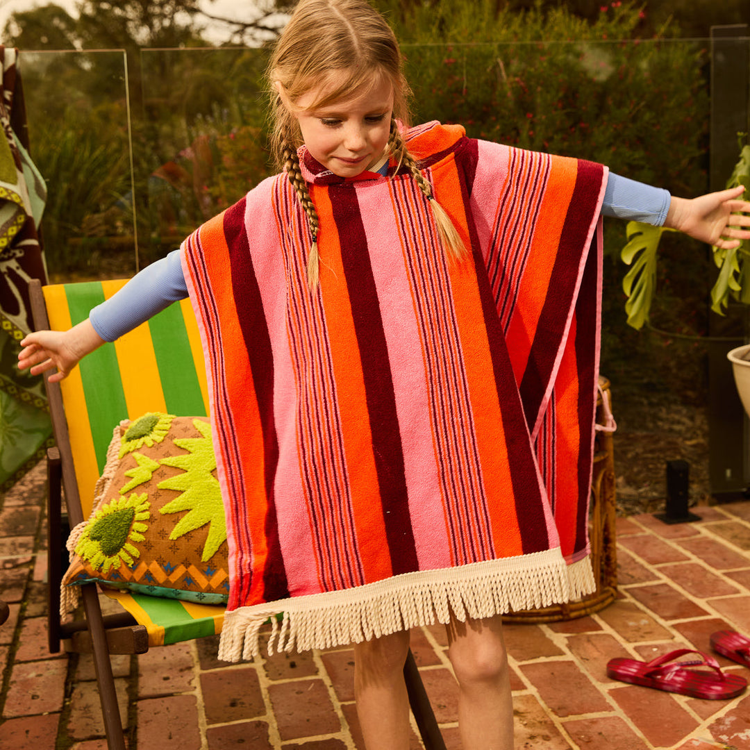 SAGE &amp; CLARE JUNE NUDIE HOODED TOWEL, DAHLIA
