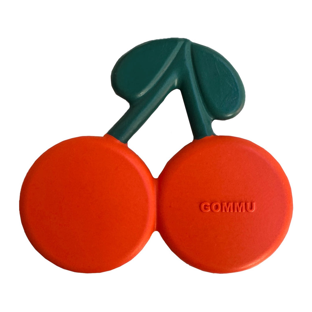 GOMMU CHERRIES TEETHER, SUMMER RED/DARK GREEN