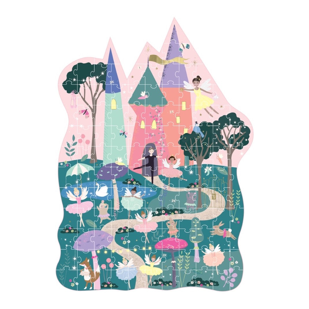 Floss &amp; Rock 120 Pc Shaped Jigsaw Puzzle, Enchanted