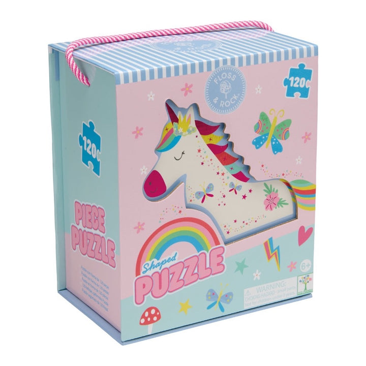 Floss &amp; Rock 120 Pc Shaped Jigsaw Puzzle, Rainbow Fairy