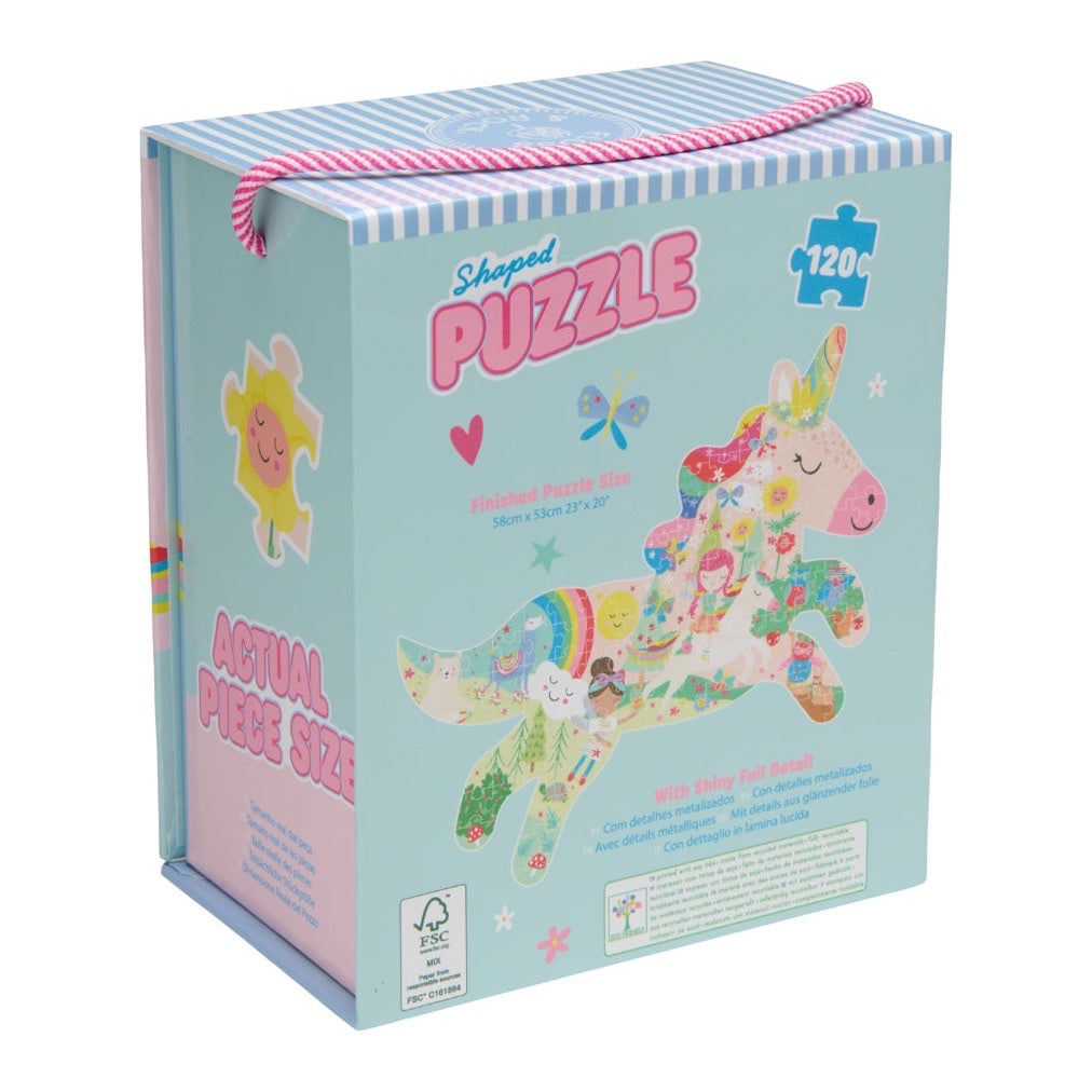 Floss &amp; Rock 120 Pc Shaped Jigsaw Puzzle, Rainbow Fairy