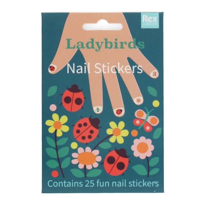 Rex London Child Nail Stickers, Ladybird