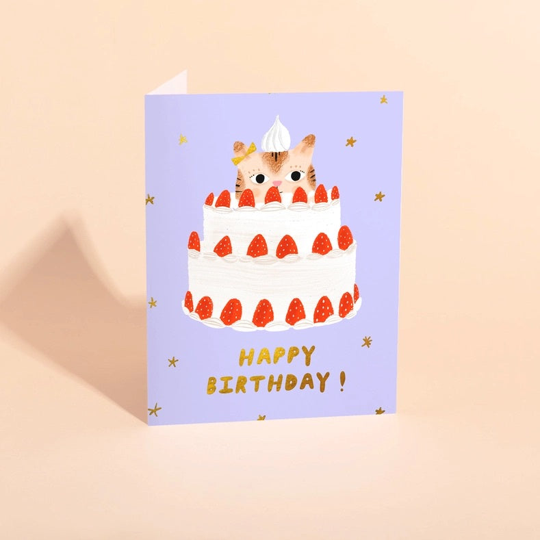 CAROLYN SUZUKI STUDIO KITTY CAKE CARD
