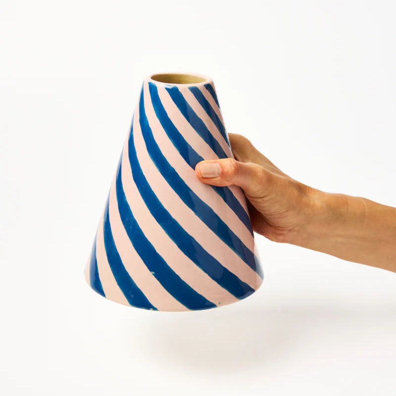 J &amp; CO JESTER VASE: BLUEBERRY SWIRL