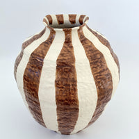 RAYAS CERAMIC VASE: TAN