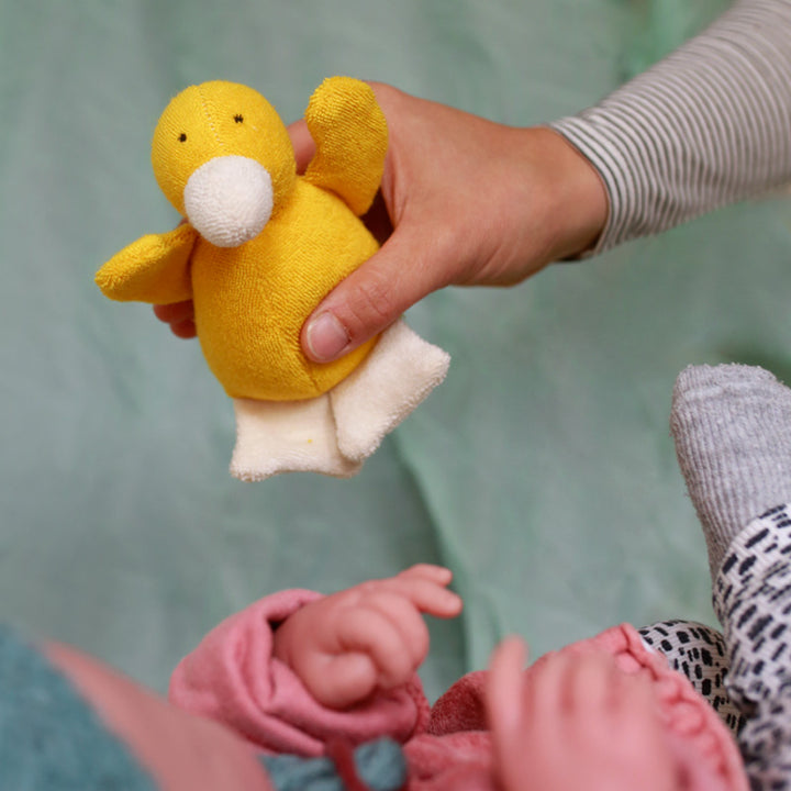 Nanchen Natur Baby Rattle Duckling - organic baby rattle toy