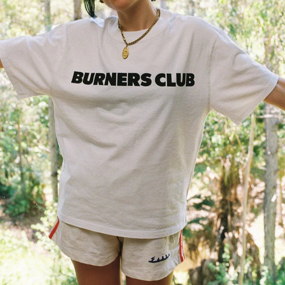 GENTLE HABITS BURNERS CLUB TEE: CREAM