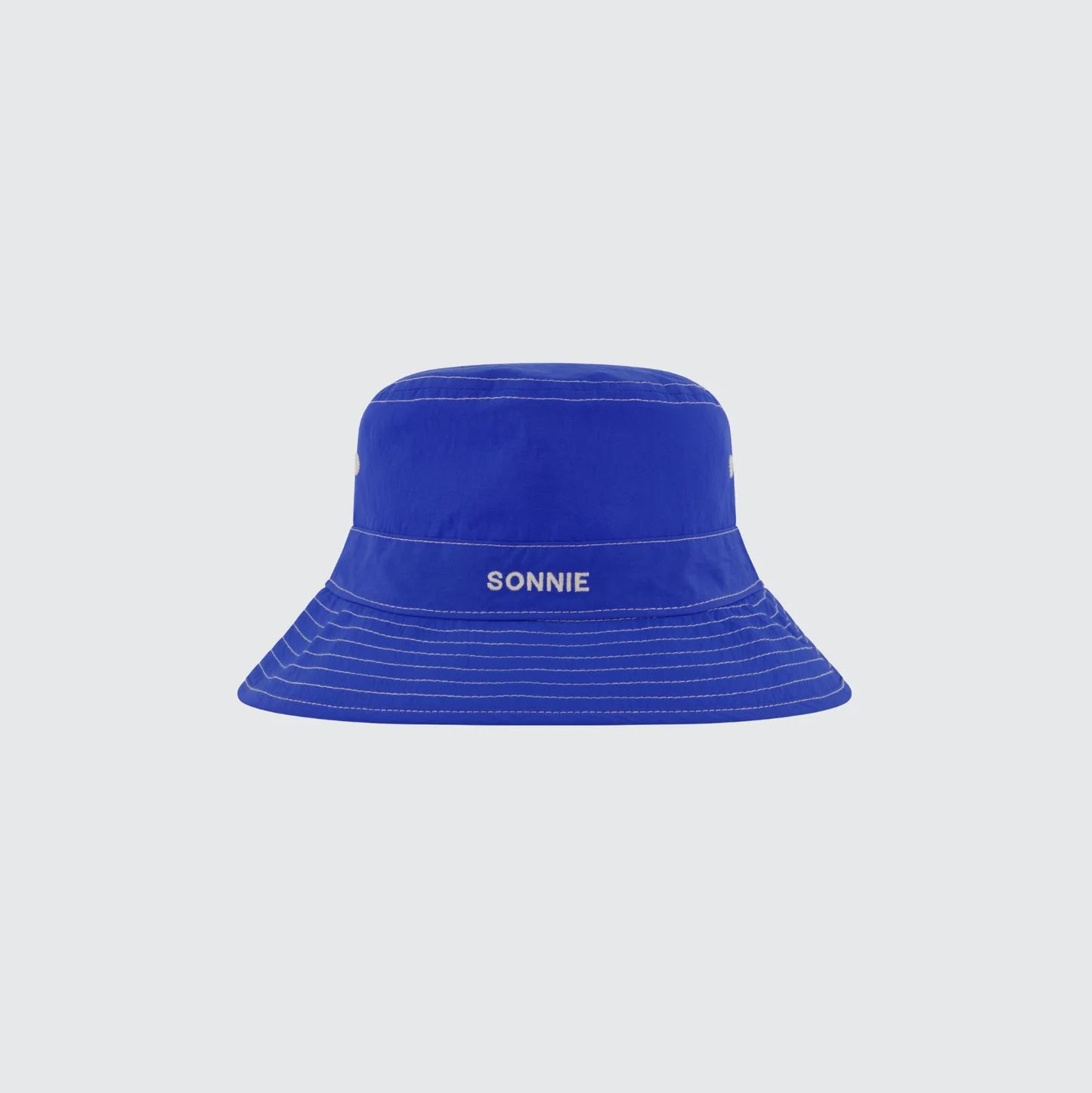 SONNIE NYLON BUCKET HAT CONTRAST STITCHING: ELECTRIC BLUE