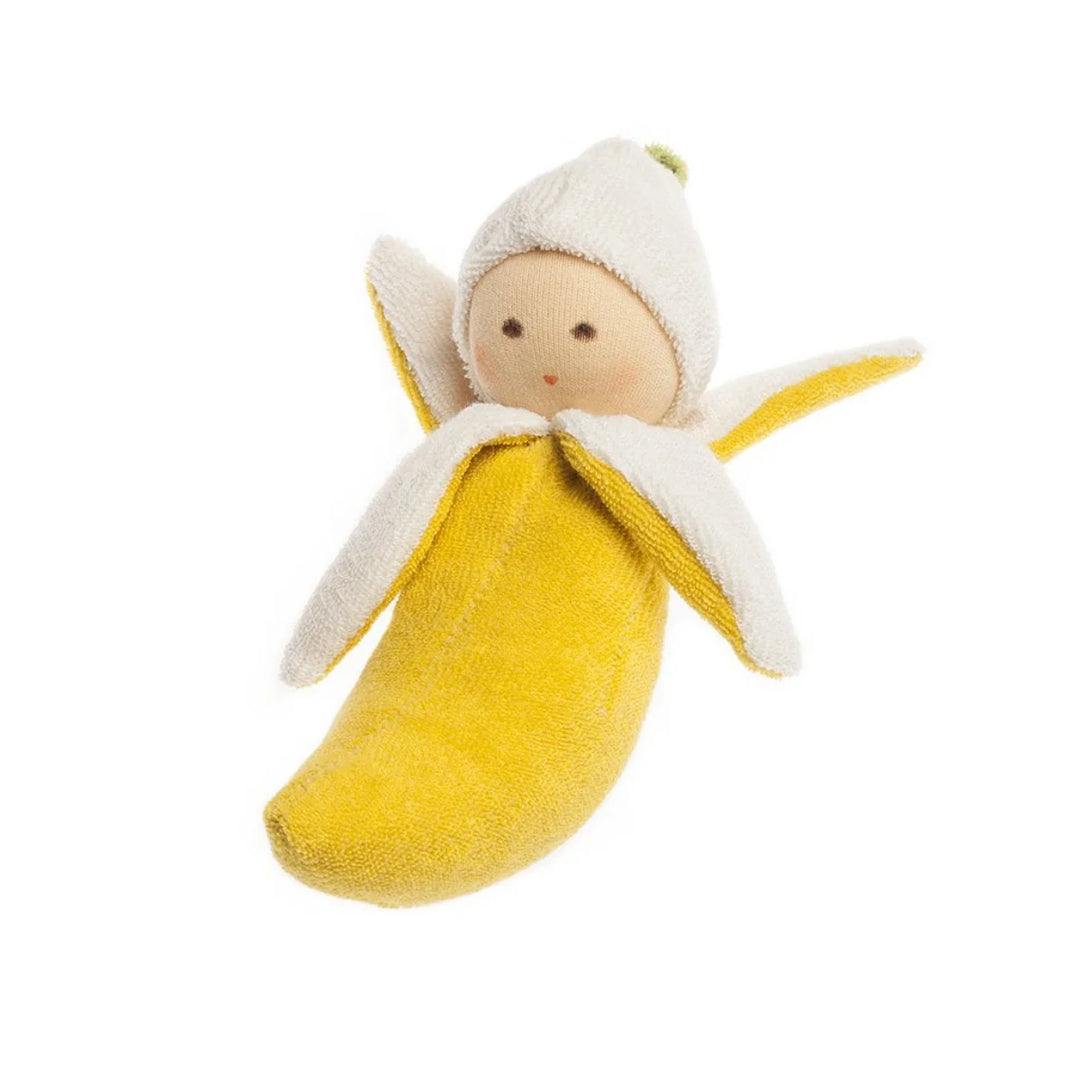 Nanchen Natur Rattle Doll Banana - organic baby rattle toy