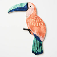J & CO CANOPY TOUCAN WALL ART: PEACH