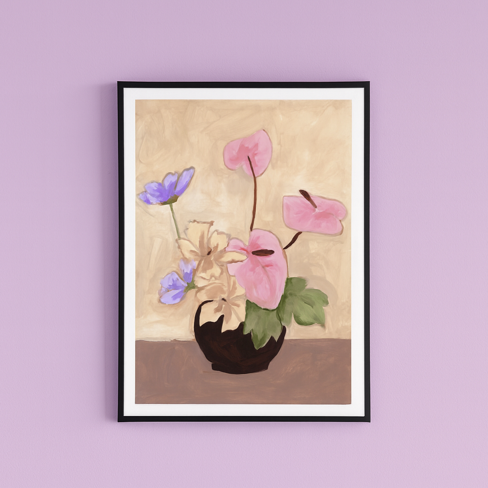 LILY BOUQUET BLUSH FRAMED