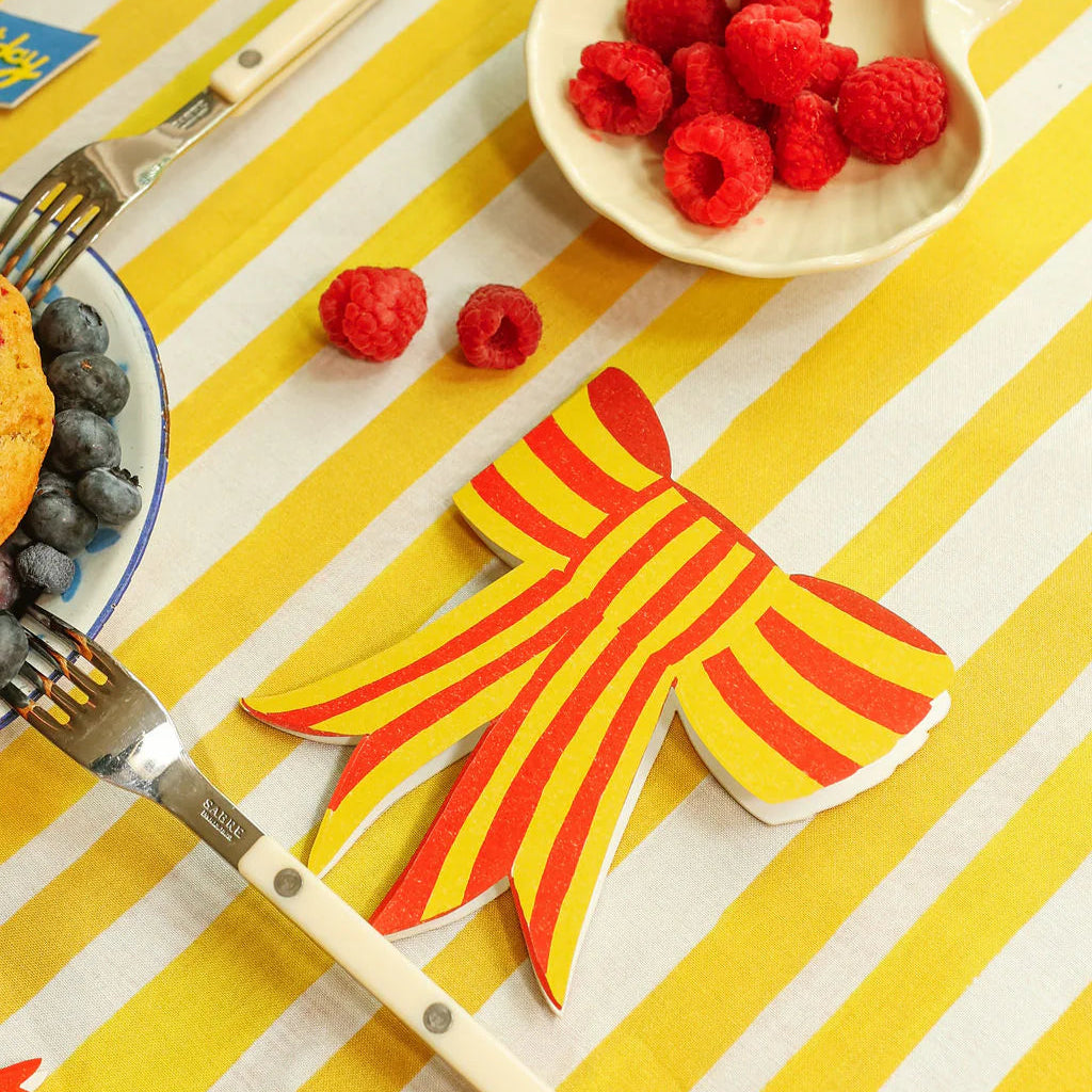 ISATOPIA STRIPY BOW CARD: RED