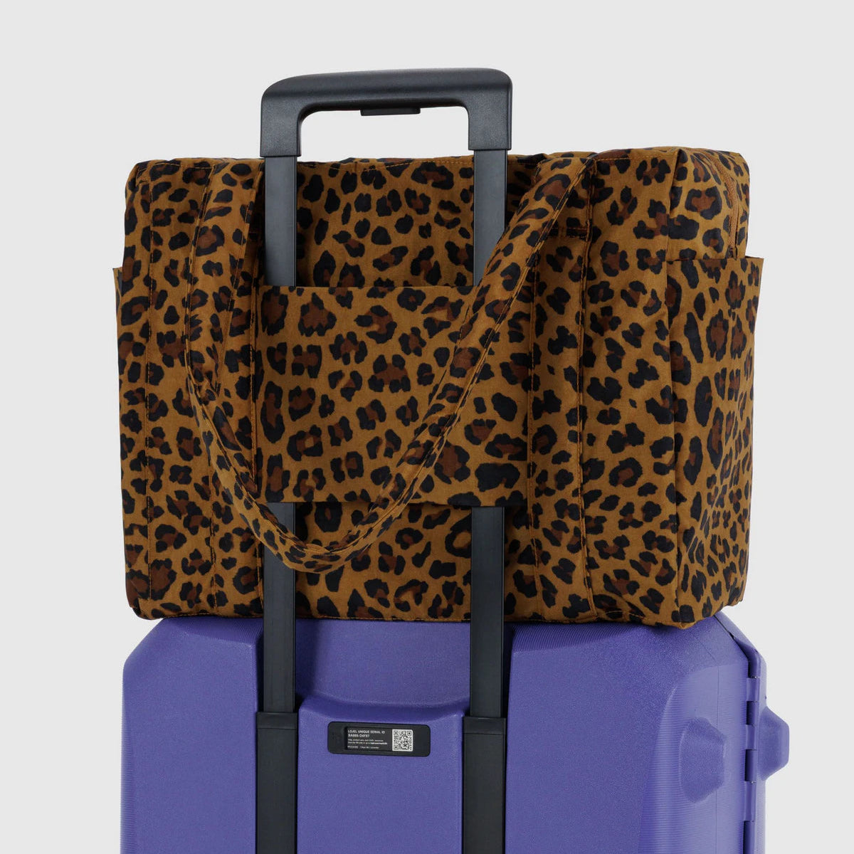 BAGGU SMALL CLOUD CARRY-ON: LEOPARD