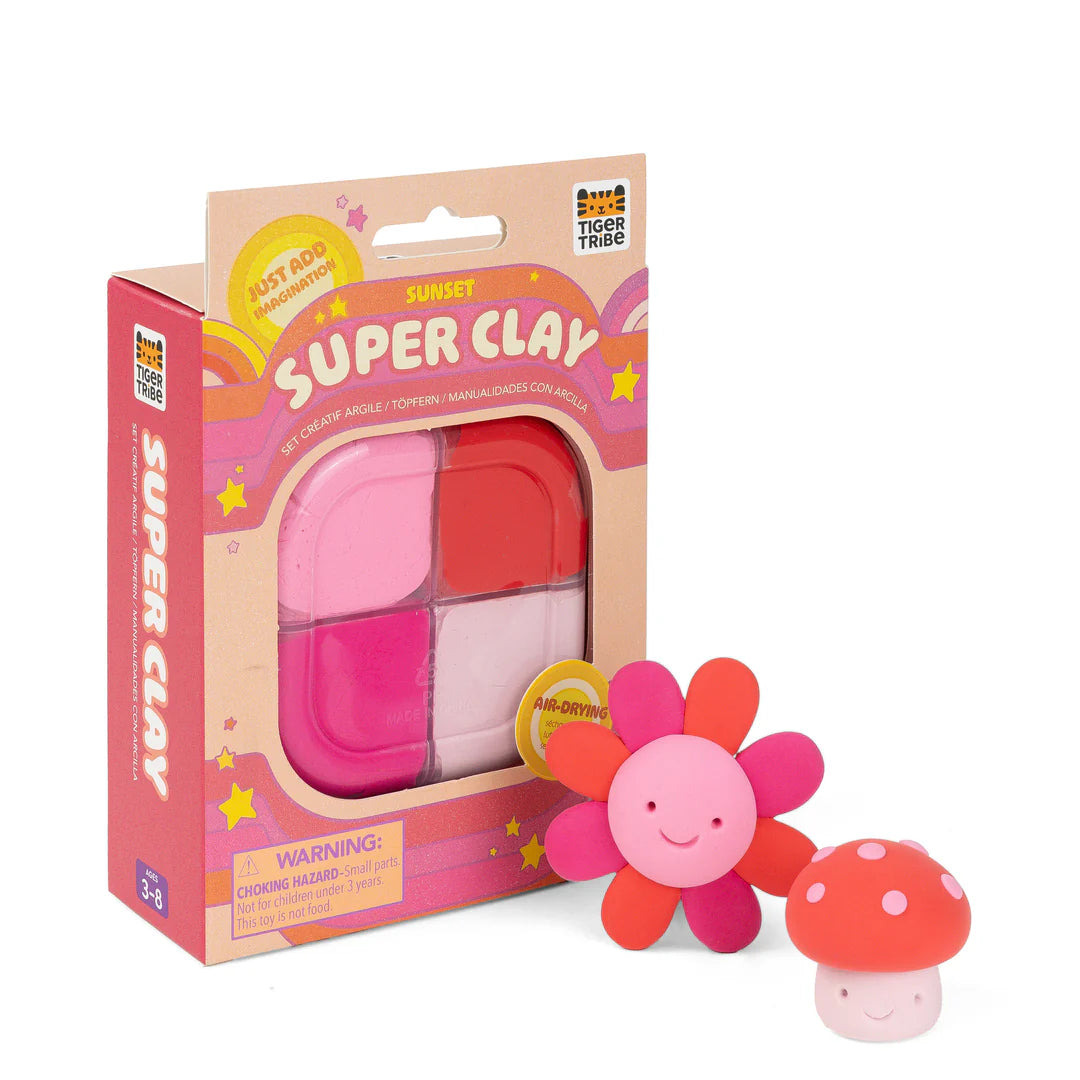 TIGER TRIBE SUPER CLAY: SUNSET (PINK & RED)