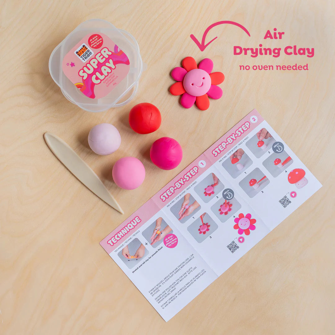 TIGER TRIBE SUPER CLAY: SUNSET (PINK &amp; RED)